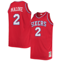 Ldoa P.76ers #2 Moses Malone Mitchell & Ness Red 1982-83 Big & Tall Hardwood Classics Swingman Jerseys
