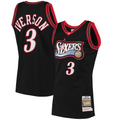 Ldoa P.76ers #3 Allen Iverson Mitchell & Ness Black 1997-98 Hardwood Classics Authentic Jerseys