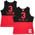 Ldoa P.76ers #3 Allen Iverson Mitchell & Ness Black 2003-04 Hardwood Classics Reload 2.0 Swingman Jerseys