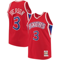 Ldoa P.76ers #3 Allen Iverson Mitchell & Ness Red 199697 Hardwood Classics Authentic Jerseys