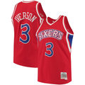 Ldoa P.76ers #3 Allen Iverson Mitchell & Ness Red 1996-97 Hardwood Classics Swingman Jerseys