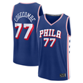 Ldoa P.76ers #77 V. J. Edgecombe Royal 2025 Draft First Round Pick Fast Break Replica Jerseys - Icon Edition