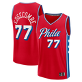 Ldoa P.76ers #77 VJ Edgecombe Red Fast Break Replica Player Jerseys - Statement Edition