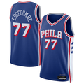 Ldoa P.76ers #77 VJ Edgecombe Royal Swingman Jerseys - Icon Edition