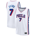 Ldoa P.76ers #7 Jaylen Brown White Fast Break Jerseys - Association Edition