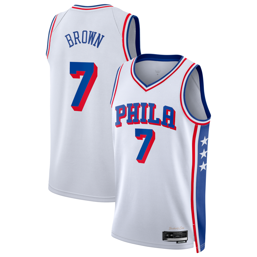 Ldoa P.76ers #7 White Swingman Jerseys - Association Edition