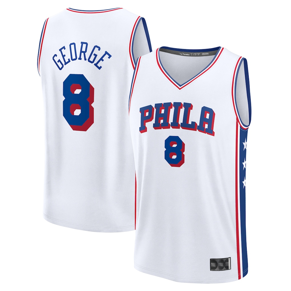 Ldoa P.76ers #8 Paul George White Fast Break Replica Player Jerseys