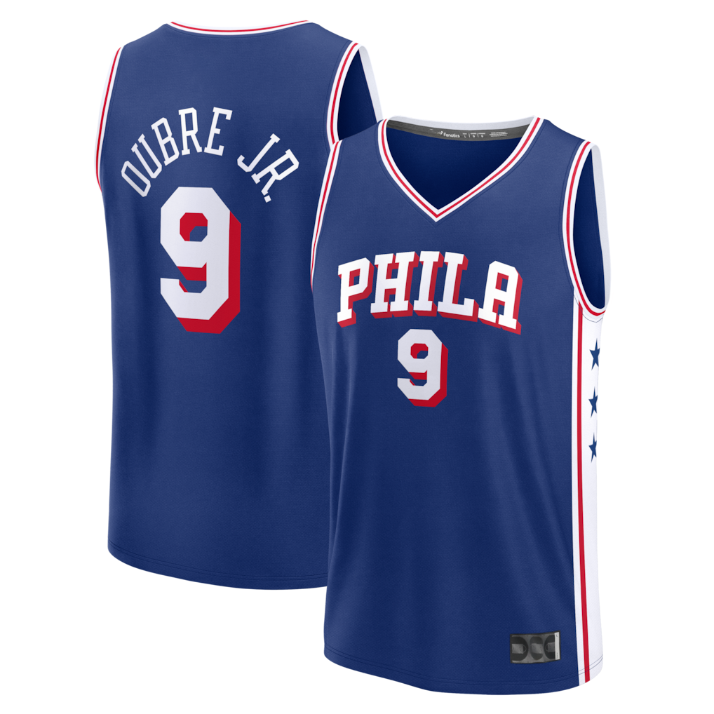 Ldoa P.76ers #9 Kelly Oubre Jr.  Blue Fast Break Jerseys - Icon Edition