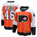Tuec P.Flyers #46 Trevor Zegras Orange Home Premium Jerseys