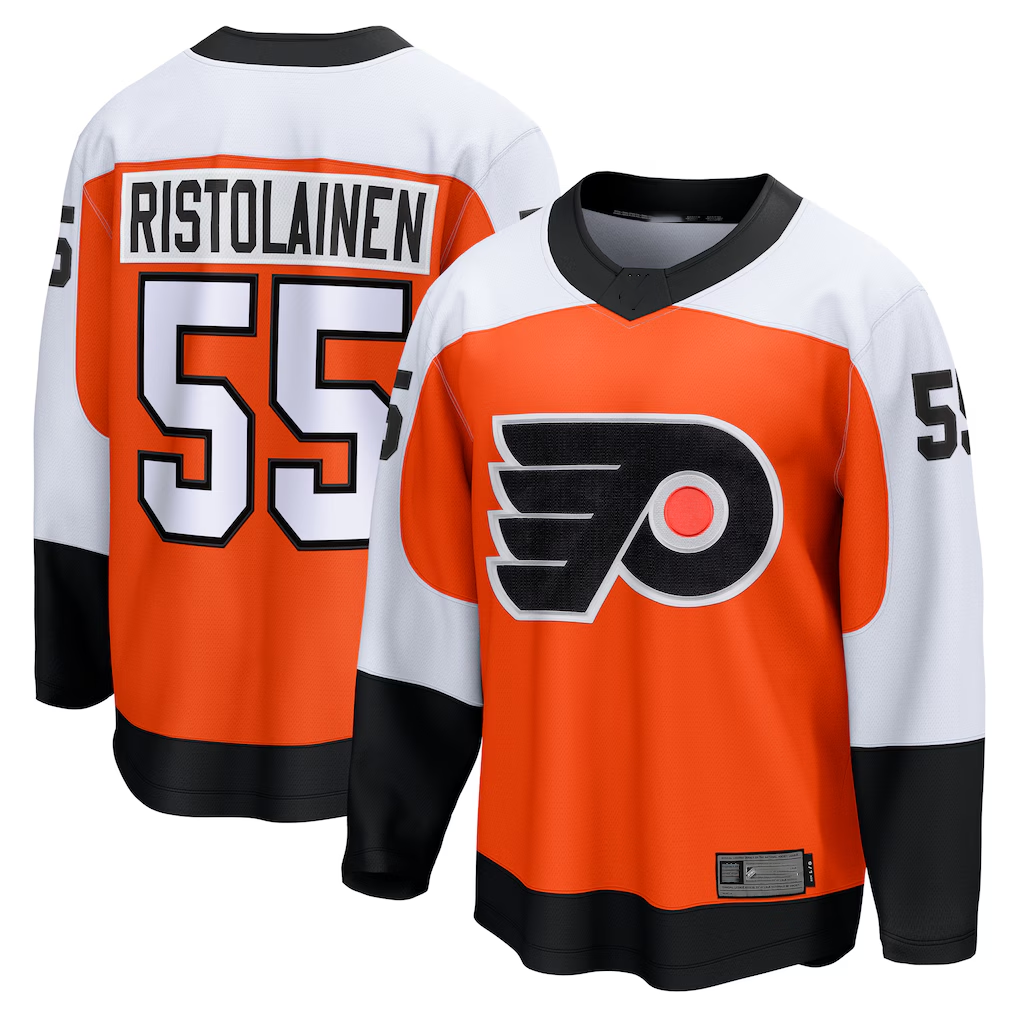 Tuec P.Flyers #55 Rasmus Ristolainen Orange Home Breakaway Jerseys