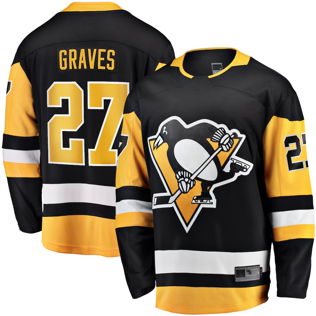 Tuec P.Penguins #27 Ryan Graves Black Home Breakaway Jerseys
