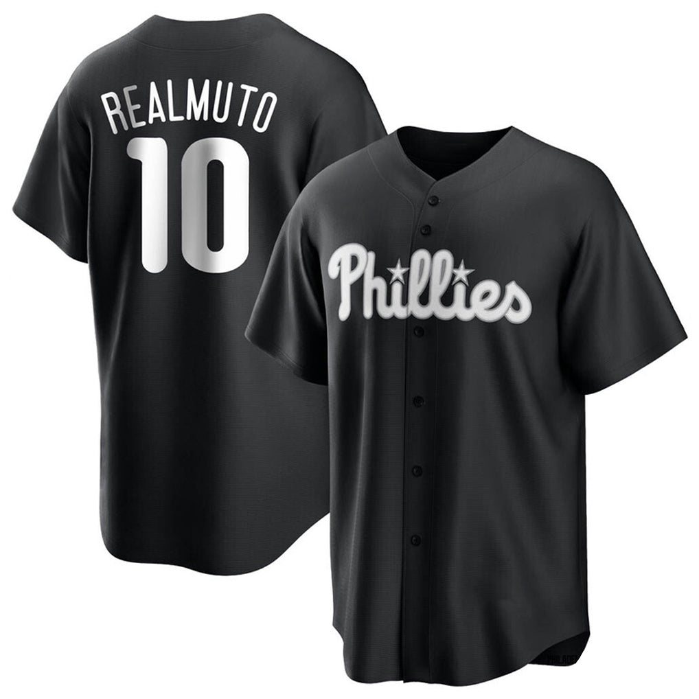 Ldoa P.Phillies #10 J.T. Realmuto Player Black Alt Fashion Home Game Stitched Jerseys