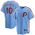 Ldoa P.Phillies #10 J.T. Realmuto Player Light Blue Home Game Stitched Jerseys
