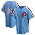 Ldoa P.Phillies #10 J.T. Realmuto Player Light Blue Replica Game Stitched Jerseys