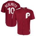 Ldoa P.Phillies #10 J.T. Realmuto Player Red Cooperstown Collection Limited Home Stitched Jerseys
