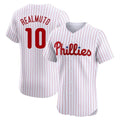 Ldoa P.Phillies #10 J.T. Realmuto Player White Home Limited Elite Stitched Jerseys