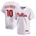 Ldoa P.Phillies #10 J.T. Realmuto Player White Home Limited Stitched Jerseys
