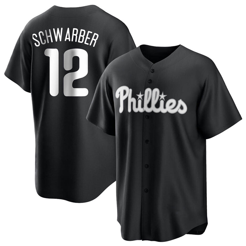 Ldoa P.Phillies #12 Kyle Schwarber Player Black Alt Fashion Home Game Stitched Jerseys