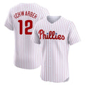 Ldoa P.Phillies #12 Kyle Schwarber Player White Home Limited Elite Stitched Jerseys