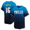 Ldoa P.Phillies #16 Brandon Marsh Player Blue City Connect Home Limited Stitched Jerseys