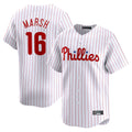 Ldoa P.Phillies #16 Brandon Marsh Player White Home Limited Stitched Jerseys