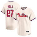 Ldoa P.Phillies #27 Aaron Nola Player Cream Home Limited Stitched Jerseys