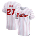 Ldoa P.Phillies #27 Aaron Nola Player White Home Limited Elite Stitched Jerseys