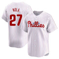 Ldoa P.Phillies #27 Aaron Nola Player White Home Limited Stitched Jerseys