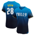 Ldoa P.Phillies #28 Alec Bohm Player Blue City Connect Home Limited Elite Stitched Jerseys