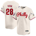 Ldoa P.Phillies #28 Alec Bohm Player Cream Phillies & Eagles Vapor Premier Limited Stitched Jerseys