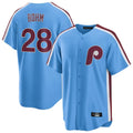 Ldoa P.Phillies #28 Alec Bohm Player Light Blue Home Game Stitched Jerseys