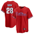 Ldoa P.Phillies #28 Alec Bohm Player Red Home Game Stitched Jerseys