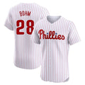 Ldoa P.Phillies #28 Alec Bohm Player White Home Limited Elite Stitched Jerseys
