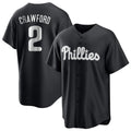 Ldoa P.Phillies #2 Justin Crawford Player Black Alt Fashion Home Game Stitched Jerseys