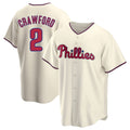 Ldoa P.Phillies #2 Justin Crawford Player Cream Game Stitched Jerseys