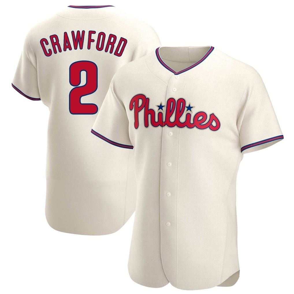 Ldoa P.Phillies #2 Justin Crawford Player Cream Home Limited Elite Stitched Jerseys