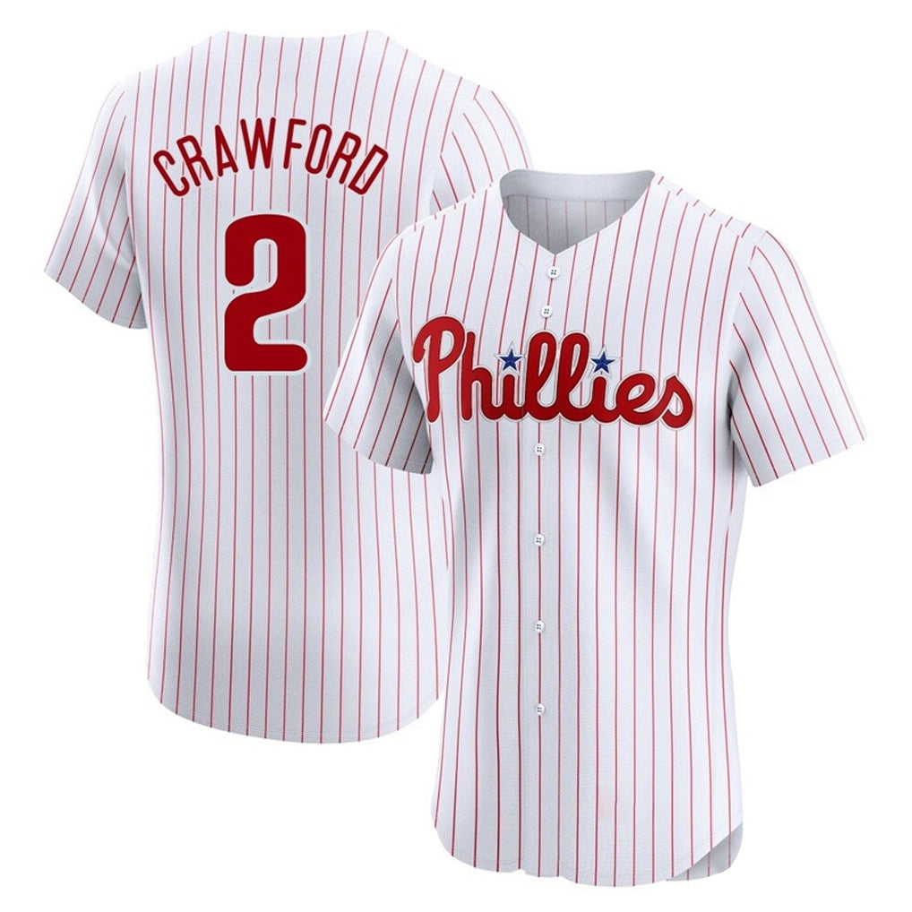 Ldoa P.Phillies #2 Justin Crawford Player White Home Limited Elite Stitched Jerseys