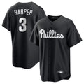 Ldoa P.Phillies #3 Bryce Harper Player Black Alt Fashion Home Game Stitched Jerseys