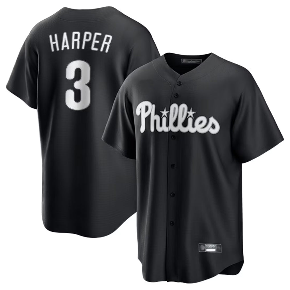 Ldoa P.Phillies #3 Bryce Harper Player Black Alt Fashion Home Game Stitched Jerseys