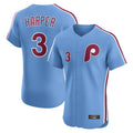 Ldoa P.Phillies #3 Bryce Harper Player Light Blue Home Limited Elite Stitched Jerseys