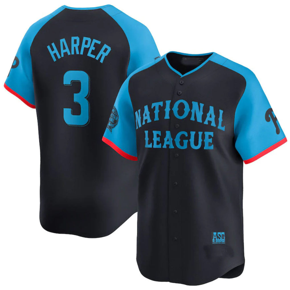 Ldoa P.Phillies #3 Bryce Harper Player Navy National League All-Star Limited Game Stitched Jerseys