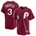 Ldoa P.Phillies #3 Bryce Harper Player Red Cooperstown Collection Limited Home Stitched Jerseys