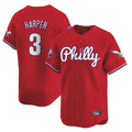 Ldoa P.Phillies #3 Bryce Harper Player Red Phillies & Eagles Vapor Premier Limited Stitched Jerseys