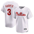 Ldoa P.Phillies #3 Bryce Harper Player White Home Limited Stitched Jerseys