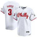 Ldoa P.Phillies #3 Bryce Harper Player White Phillies & Eagles Vapor Premier Limited Stitched Jersey