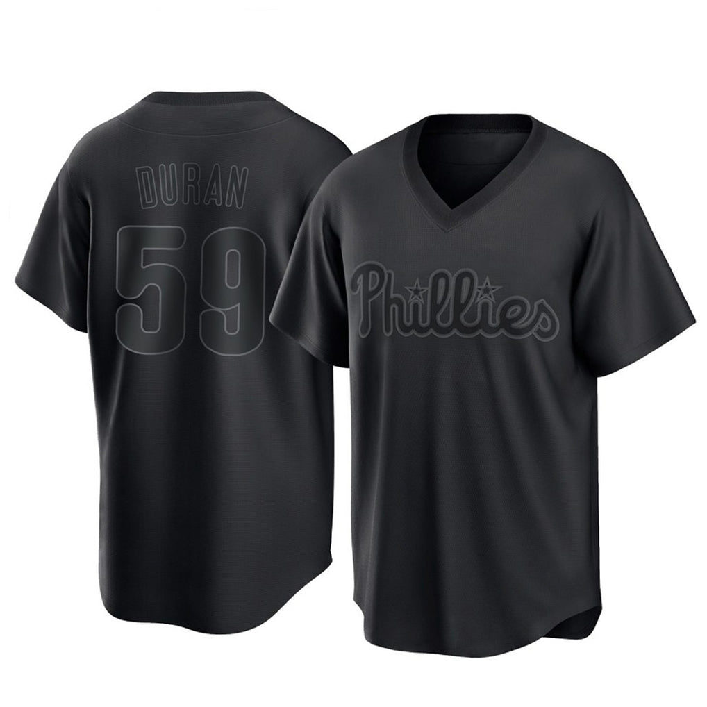 Ldoa P.Phillies #59 Jhoan Duran Player Black Pitch Fashion Limited T-shirt Stitched Jerseys