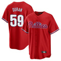 Ldoa P.Phillies #59 Jhoan Duran Player Red Home Game Stitched Jerseys