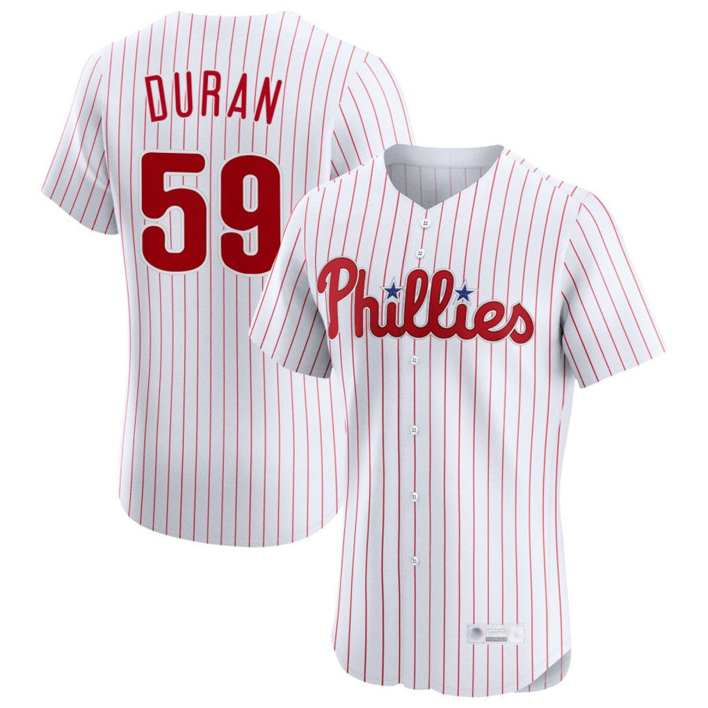 Ldoa P.Phillies #59 Jhoan Duran Player White Home Limited Elite Stitched Jerseys