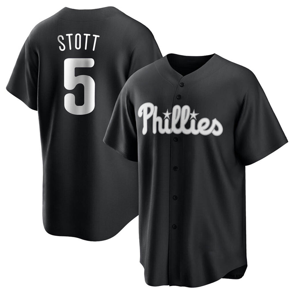 Ldoa P.Phillies #5 Bryson Stott Player Black Alt Fashion Home Game Stitched Jerseys