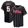 Ldoa P.Phillies #5 Bryson Stott Player Black Fashion Out Home Game Stitched Jerseys